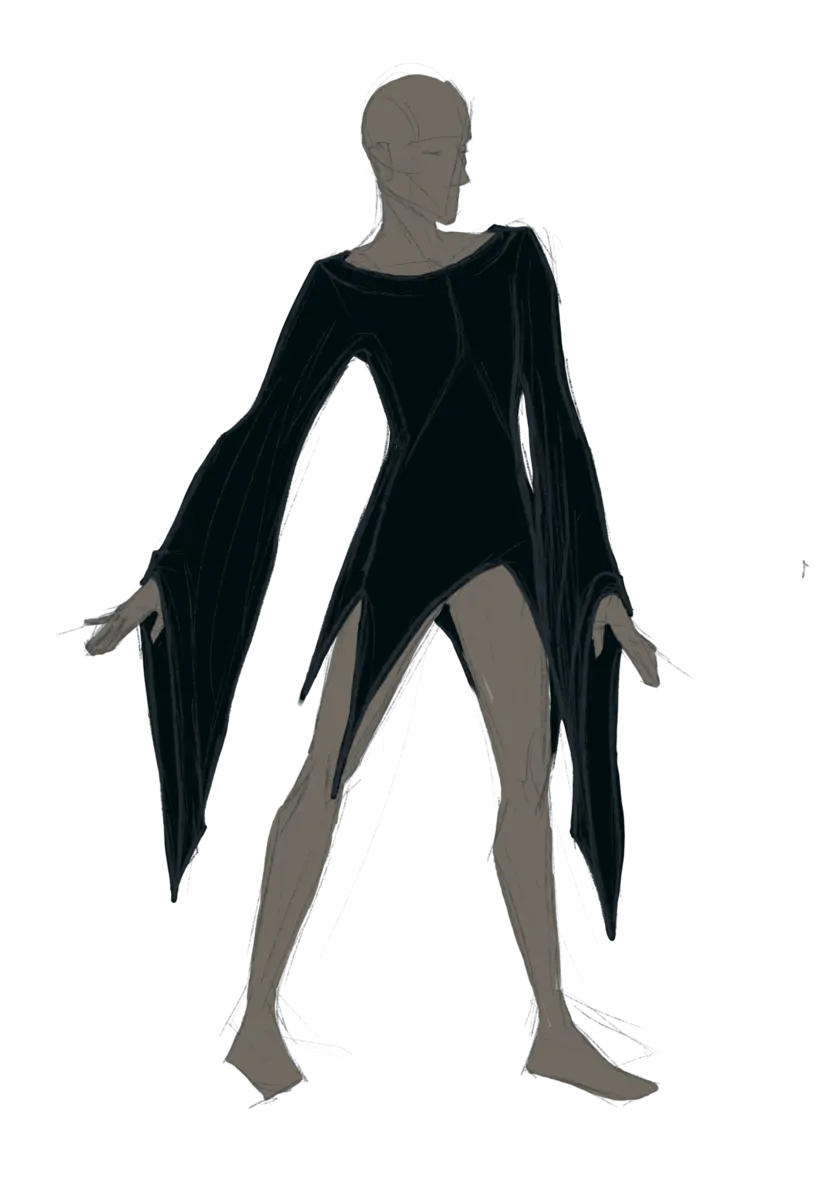 Alternative dress design illustration
